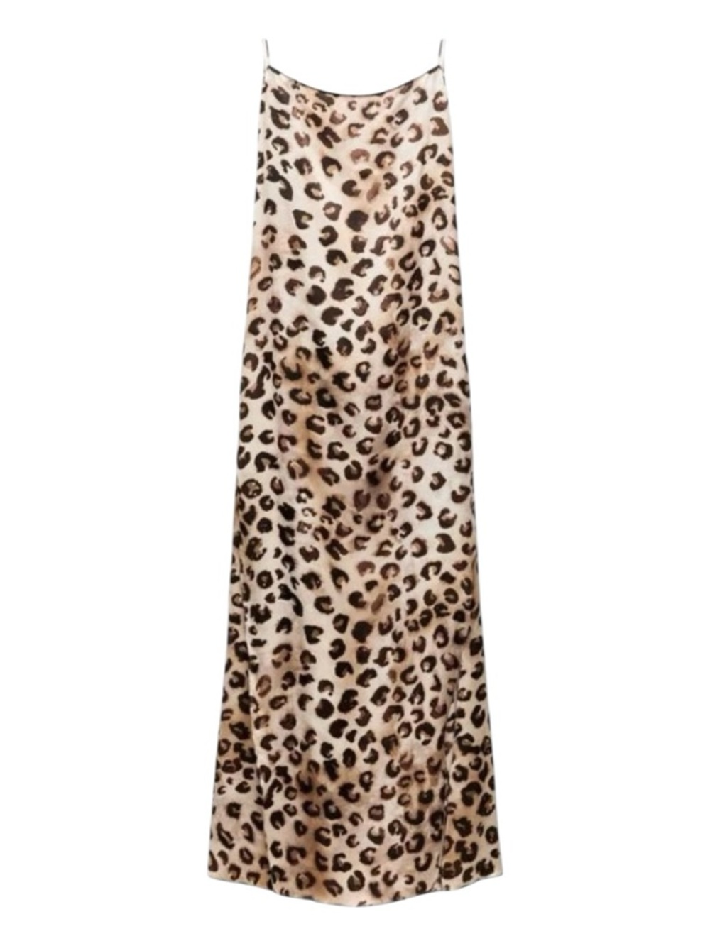ZARA Leopard Print Slip Dress Midi – NWT Size M A-Line Backless - Picture 5 of 10